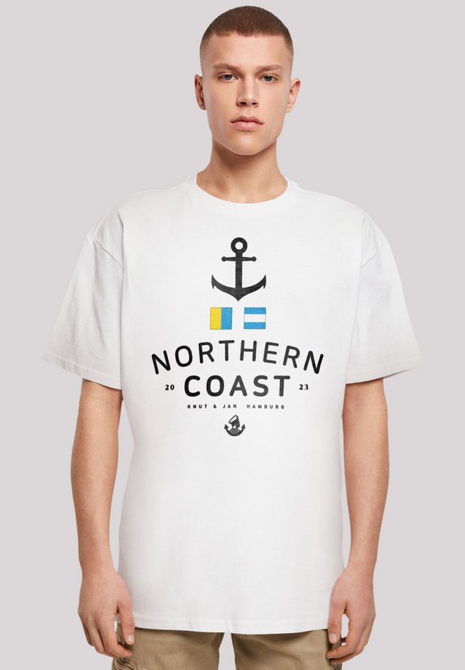 F4NT4STIC T-Shirt Nordsee Nordic Coast Knut & Jan Hamburg Print von F4NT4STIC
