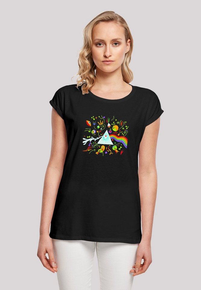 F4NT4STIC T-Shirt Pink Floyd Miro 70s Prism Psychedelic Logo Damen,Premium Merch,Regular-Fit,Kurze Ärmel,Bandshirt von F4NT4STIC