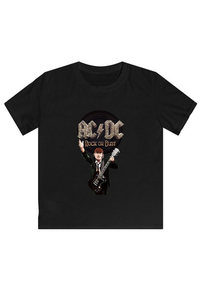 F4NT4STIC T-Shirt ACDC Rock Or Bust Angus Young für Kinder & Herren Print von F4NT4STIC