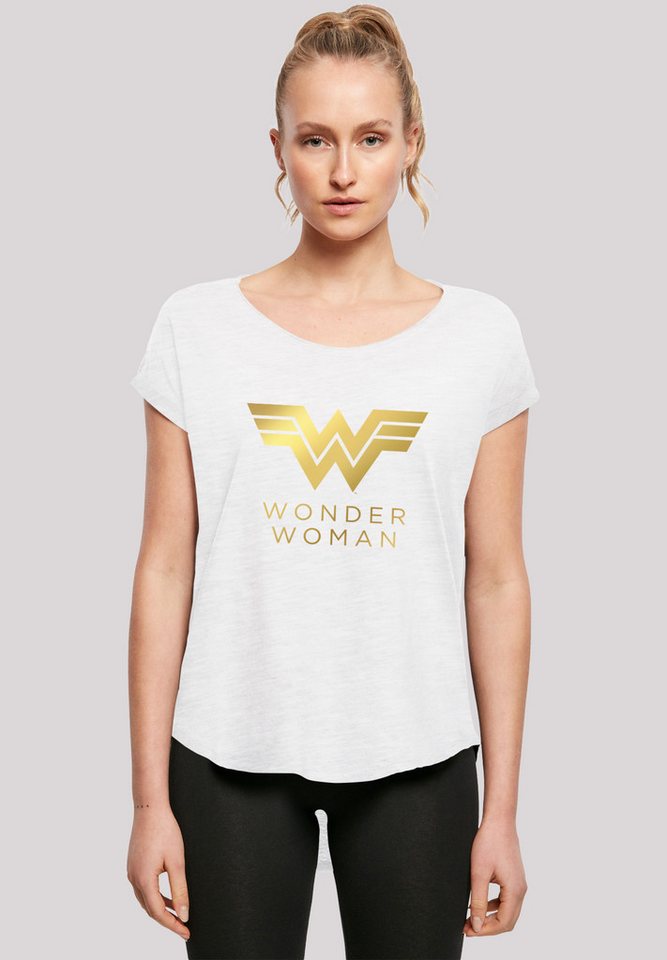 F4NT4STIC T-Shirt Long Cut T-Shirt DC Comics Wonder Woman 84 Golden Logo Print von F4NT4STIC