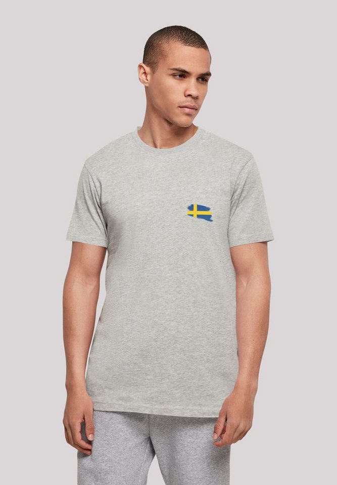 F4NT4STIC T-Shirt Schweden Flagge Sweden Print von F4NT4STIC