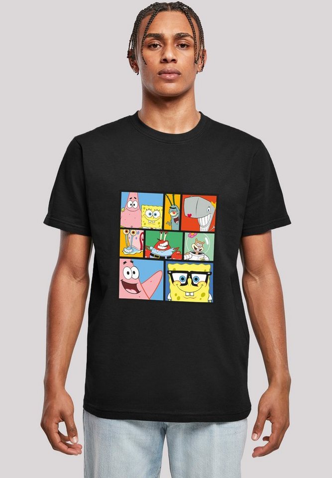 F4NT4STIC T-Shirt Spongebob Schwammkopf Collage Herren,Premium Merch,Regular-Fit,Basic,Bedruckt von F4NT4STIC