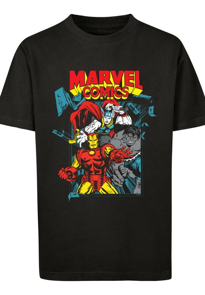 F4NT4STIC T-Shirt T-Shirt 'Marvel Comics Trio Pose' Unisex Kinder,Premium Merch,Jungen,Mädchen,Logo Print von F4NT4STIC