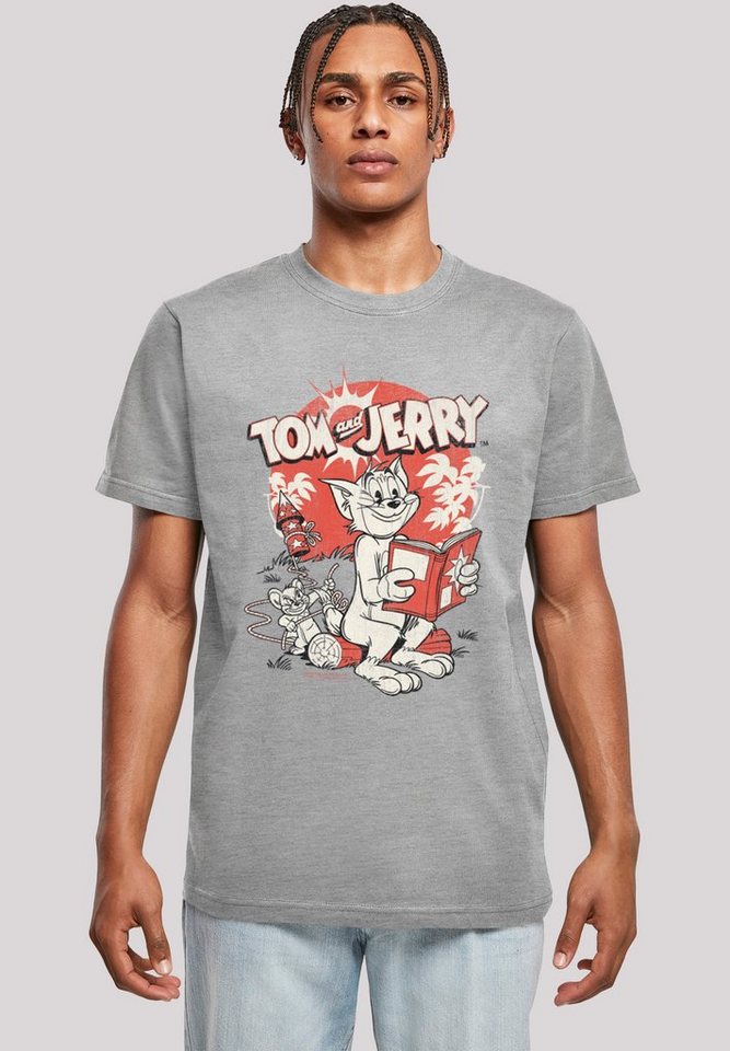 F4NT4STIC T-Shirt Tom und Jerry Rocket Prank Herren,Premium Merch,Regular-Fit,Basic,Bedruckt von F4NT4STIC