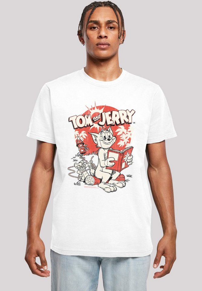 F4NT4STIC T-Shirt Tom und Jerry Rocket Prank Herren,Premium Merch,Regular-Fit,Basic,Bedruckt von F4NT4STIC