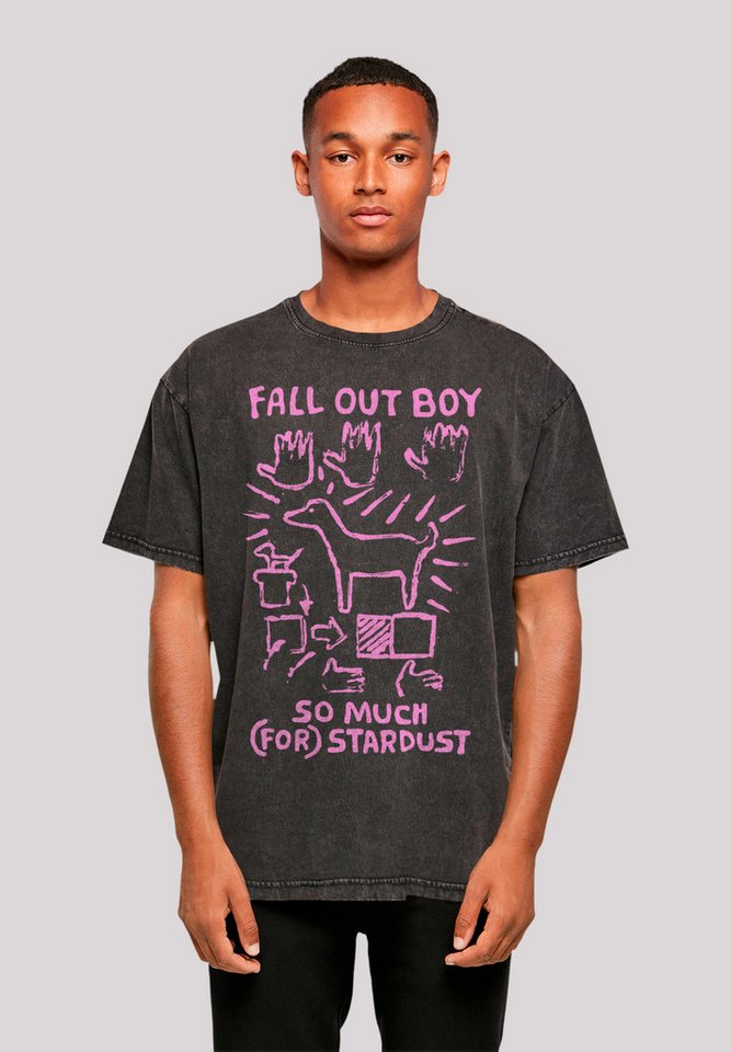 F4NT4STIC T-Shirt Fall Out Boy Pink Dog So Much Stardust Premium Qualität von F4NT4STIC