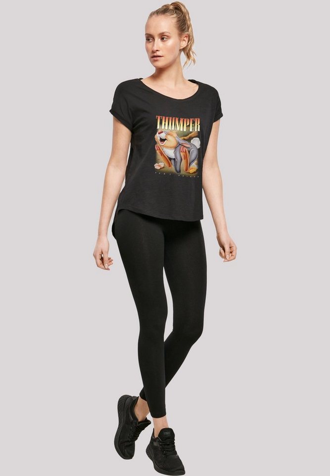 F4NT4STIC T-Shirt Long Cut T-Shirt Disney Bambi Klopfer Damen,Premium Merch,Lang,Longshirt,Bedruckt von F4NT4STIC