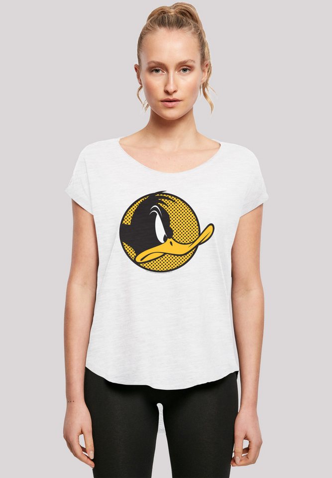 F4NT4STIC T-Shirt Looney Tunes Daffy Duck Dotted Cartoon Damen,Premium Merch,Lang,Longshirt,Bedruckt von F4NT4STIC