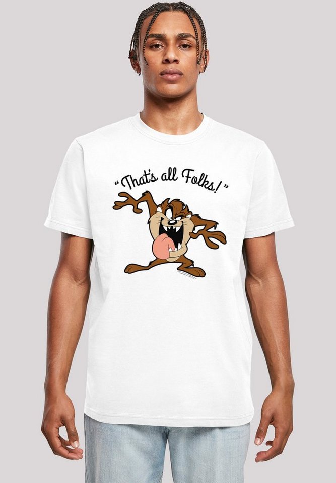 F4NT4STIC T-Shirt Looney Tunes Taz That's All Folks Print von F4NT4STIC