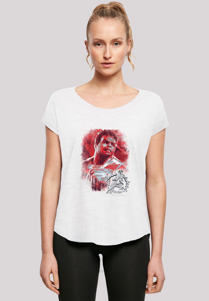 F4NT4STIC T-Shirt Marvel Avengers Endgame Hulk Brushed Damen,Premium Merch,Lang,Longshirt,Logo Print von F4NT4STIC