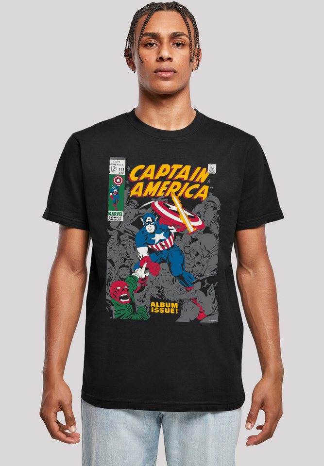 F4NT4STIC T-Shirt Marvel Captain America Album Issue Cover Herren,Premium Merch,Regular-Fit,Basic,Logo Print von F4NT4STIC