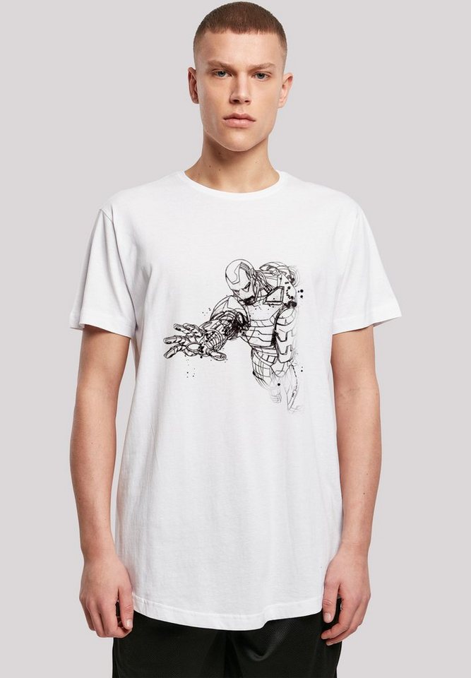 F4NT4STIC T-Shirt Marvel Superhelden Avengers Iron Man Mono Line' Print von F4NT4STIC