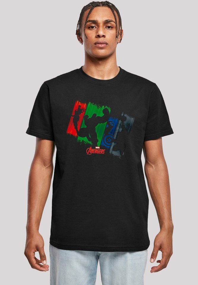 F4NT4STIC T-Shirt Marvel Superhelden Avengers Team Punch Out Herren,Premium Merch,Regular-Fit,Basic,Logo Print von F4NT4STIC