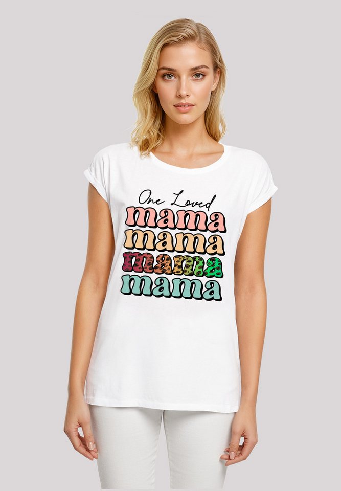 F4NT4STIC T-Shirt Mothers Day Mama Typography Leopard Print Pastel Premium Qualität von F4NT4STIC