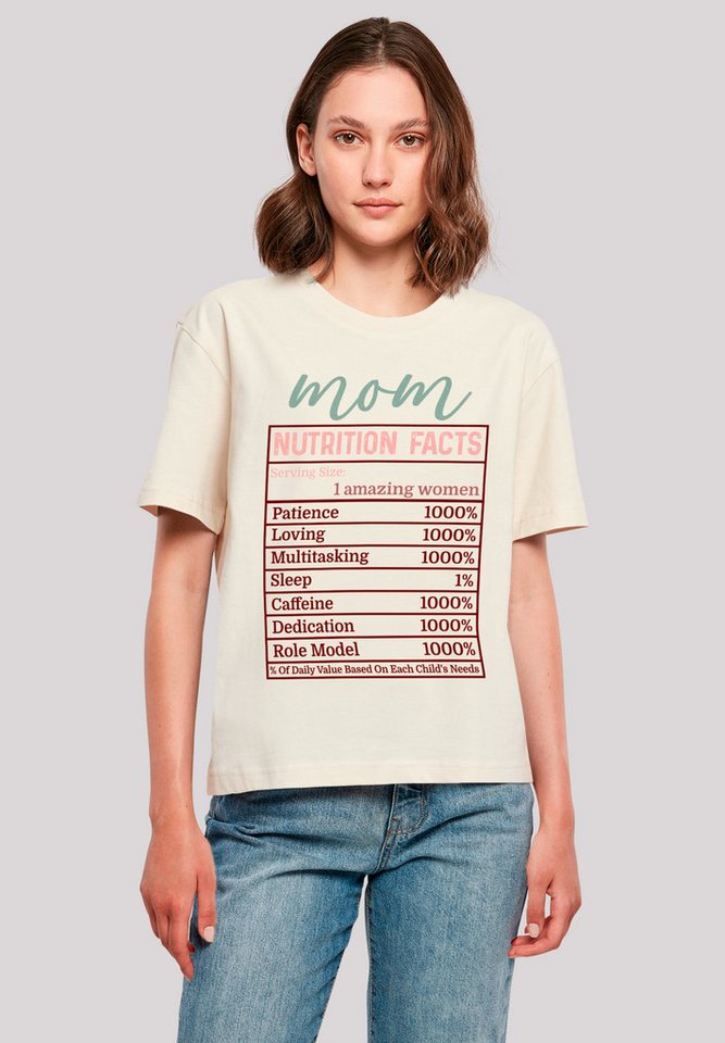 F4NT4STIC T-Shirt Muttertag Mama Nährwerte Lustig Premium Qualität von F4NT4STIC