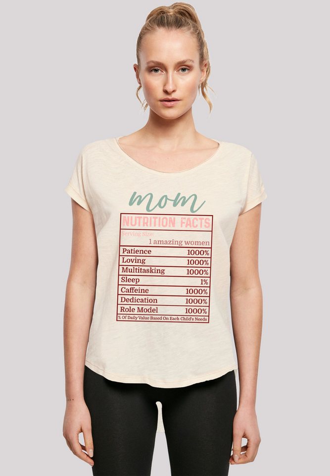 F4NT4STIC T-Shirt Muttertag Mama Nährwerte Lustig Premium Qualität von F4NT4STIC
