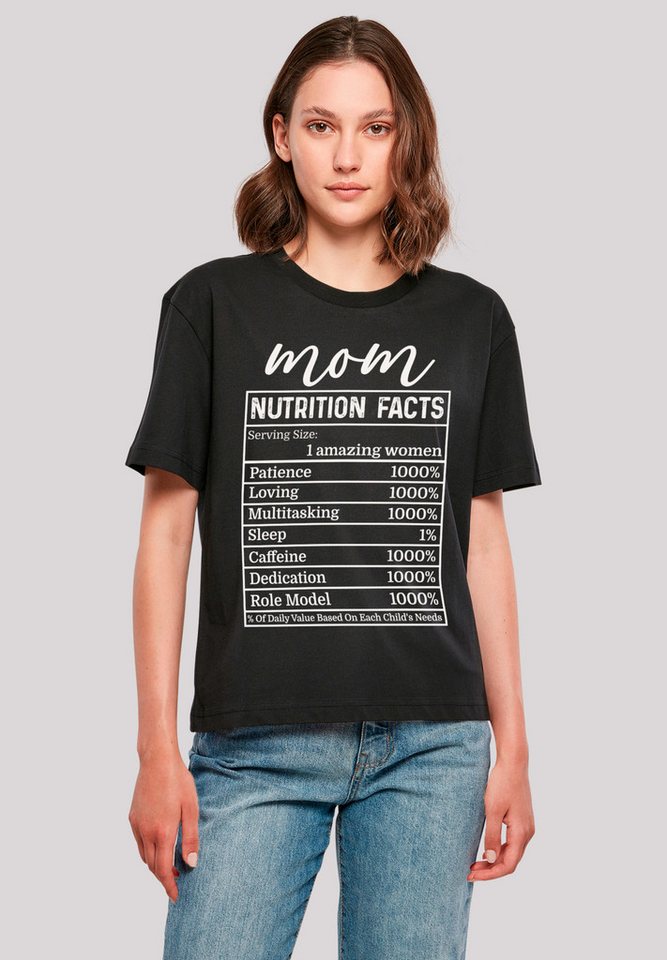 F4NT4STIC T-Shirt Muttertag Mama Nährwerte Lustig weiss Premium Qualität von F4NT4STIC