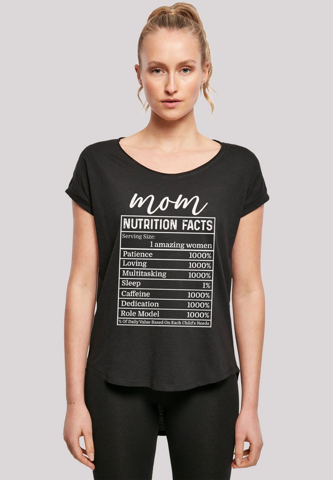 F4NT4STIC T-Shirt Muttertag Mama Nährwerte Lustig weiss Premium Qualität von F4NT4STIC