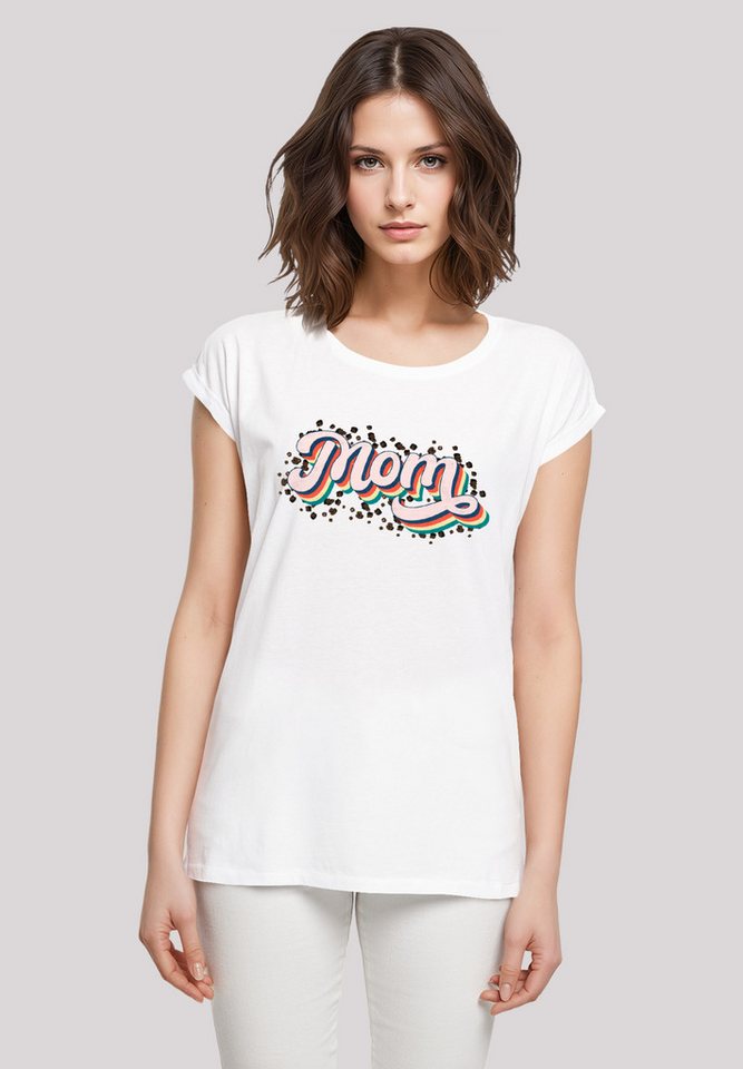 F4NT4STIC T-Shirt Muttertag Mama Schriftzug Regenbogen Premium Qualität von F4NT4STIC
