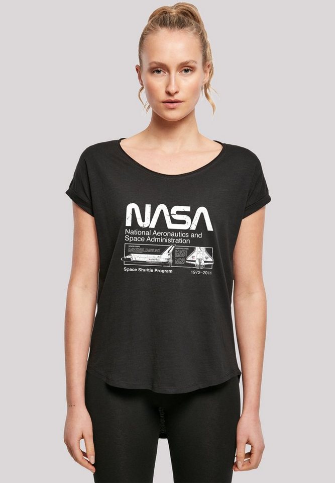 F4NT4STIC T-Shirt NASA Classic Space Shuttle Black Print von F4NT4STIC