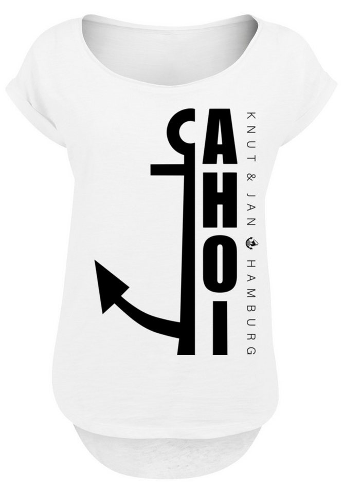 F4NT4STIC T-Shirt PLUS SIZE Ahoi Anker Crop Knut & Jan Hamburg Print von F4NT4STIC
