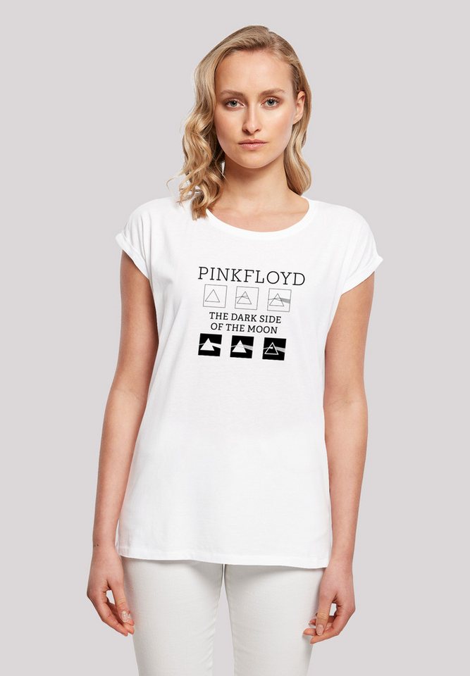 F4NT4STIC T-Shirt Pink Floyd Pyramids Minimalistic Prism Dreieck Damen,Premium Merch,Regular-Fit,Kurze Ärmel,Bandshirt von F4NT4STIC