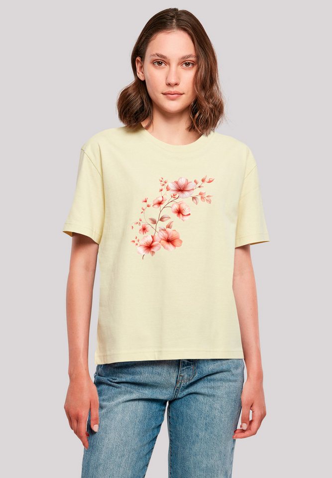F4NT4STIC T-Shirt Rosa Blumenzweig 3D Premium Qualität F4NT4STIC T-Shirt Rosa Blumenzweig 3D Premium Qualität von F4NT4STIC