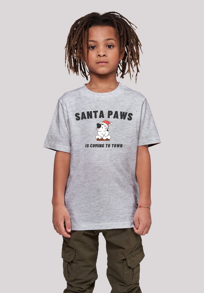 F4NT4STIC T-Shirt Santa Paws Christmas Cat Premium Qualität, Rock-Musik, Band von F4NT4STIC