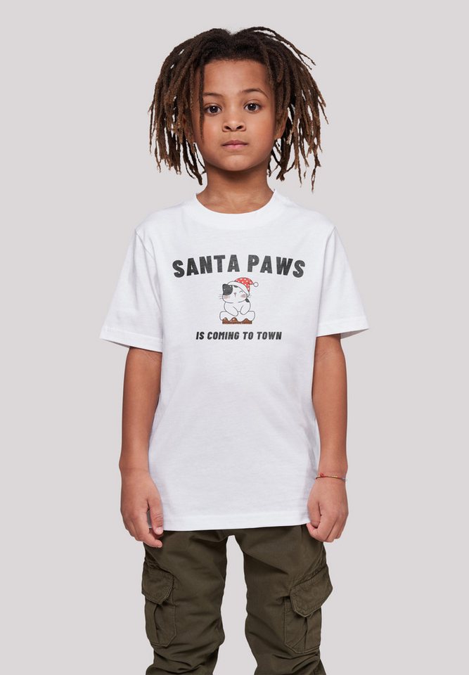 F4NT4STIC T-Shirt Santa Paws Christmas Cat Premium Qualität, Rock-Musik, Band von F4NT4STIC