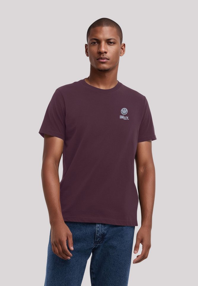 F4NT4STIC T-Shirt Smiley Split Wordmark light Bestickt Premium Qualität von F4NT4STIC