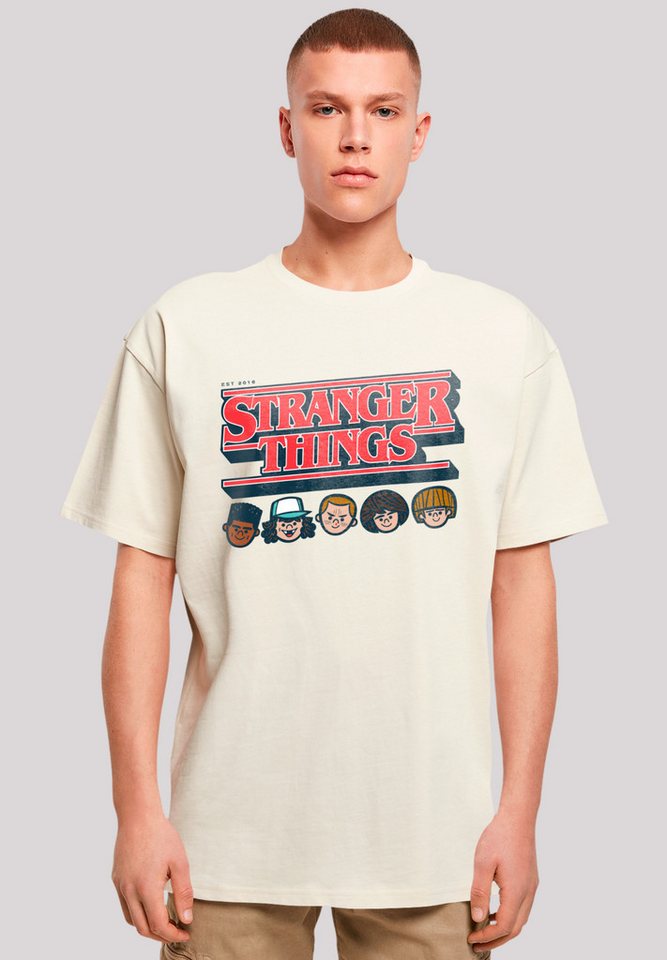 F4NT4STIC T-Shirt Stranger Things Caricature Logo Premium Qualität von F4NT4STIC