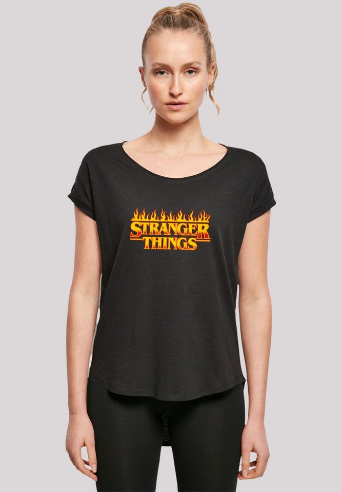 F4NT4STIC T-Shirt Stranger Things Fire Logo Women Netflix TV Series Premium Qualität von F4NT4STIC