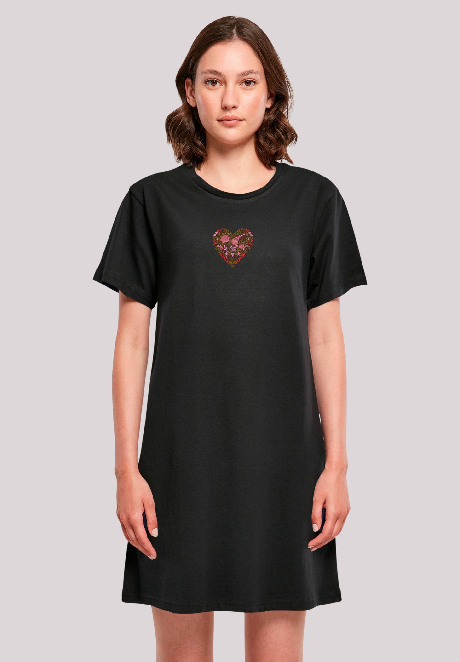 F4NT4STIC Shirtkleid "Flower Heart Bestickt", Premium Qualität F4NT4STIC Shirtkleid "Flower Heart Bestickt", Premium Qualität von F4nt4stic
