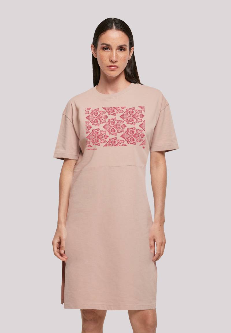 F4NT4STIC Shirtkleid "Muster Blumen Rot" Ohne Taschen Print von F4nt4stic