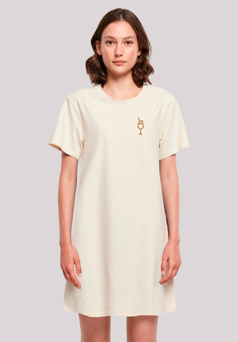 F4NT4STIC Shirtkleid "Orange Spritz Bestickt" Ohne Taschen Premium Qualität von F4nt4stic