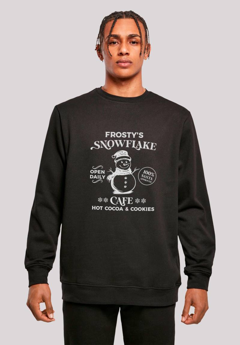 F4NT4STIC Sweatshirt "Frostys Snowflake Cafe Retro Weihnachten Sign" Premium Qualität, Christmas Collection von F4nt4stic