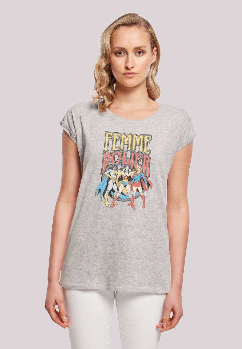 F4NT4STIC T-Shirt "DC Comics Superhelden Wonder Woman Femme Power", Print von F4nt4stic