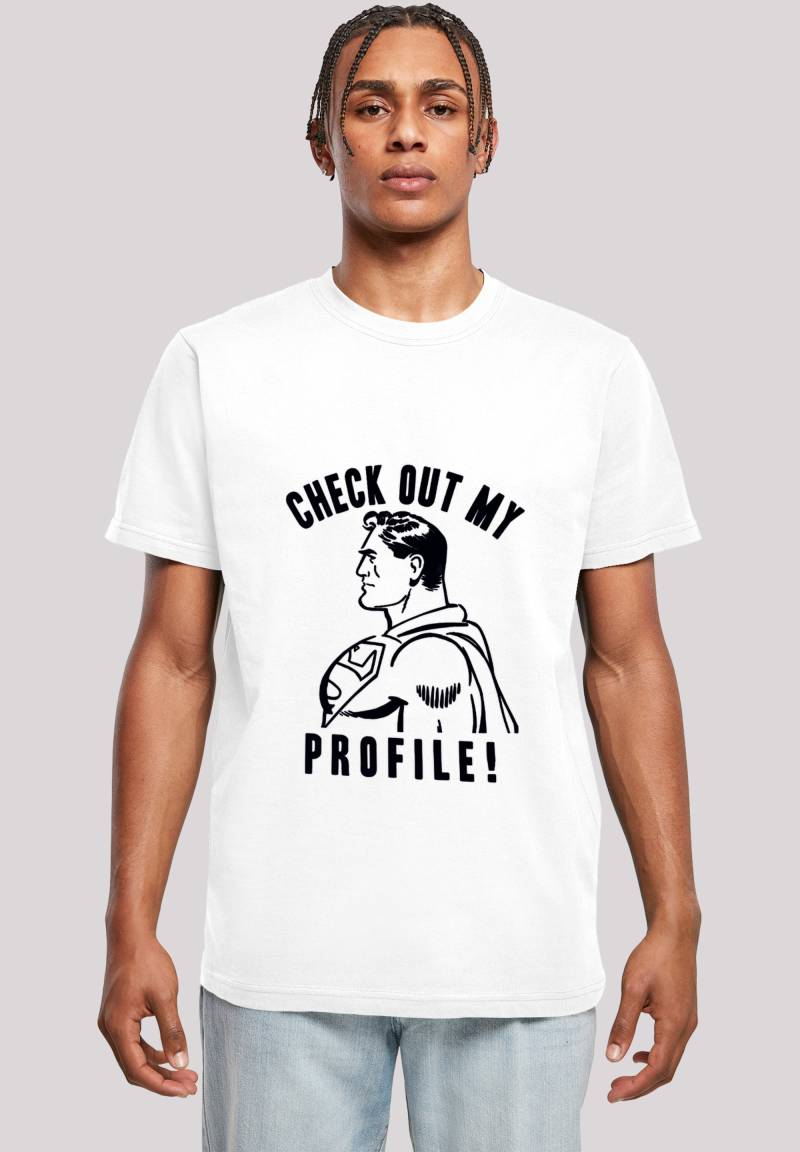 F4NT4STIC T-Shirt "DC Comics Superman Check out my Profile", Herren,Premium Merch,Regular-Fit,Basic,Bedruckt von F4nt4stic