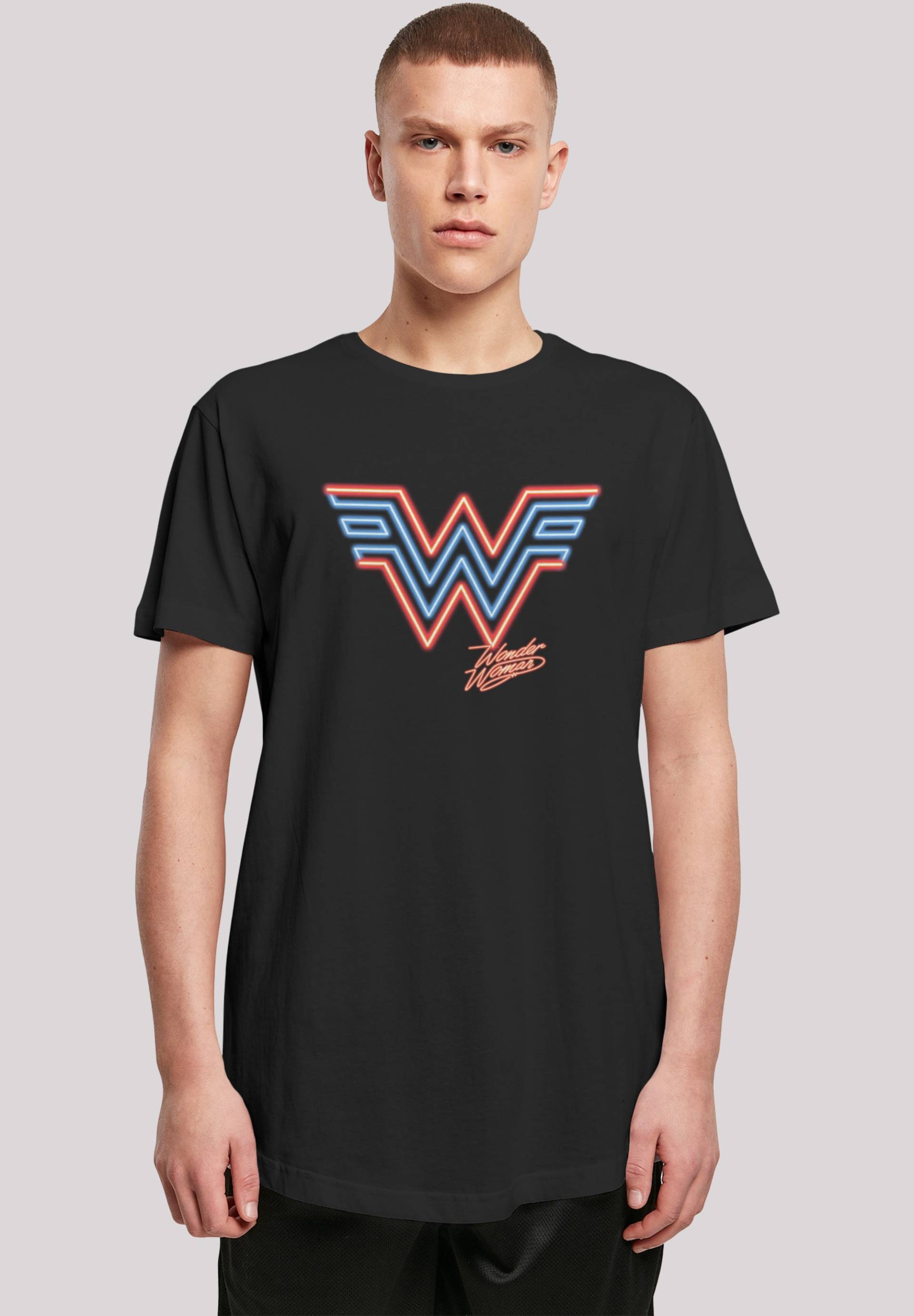 F4NT4STIC T-Shirt "DC Comics Wonder Woman 84 Neon Emblem", Print von F4nt4stic