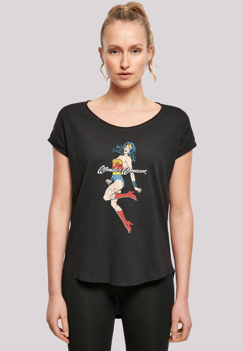 F4NT4STIC T-Shirt "DC Comics Wonder Woman Classic Jump", Print von F4nt4stic