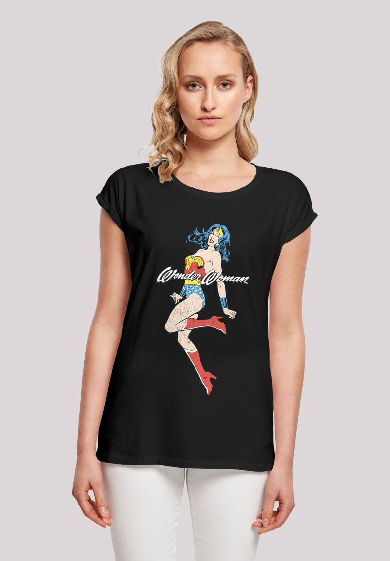 F4NT4STIC T-Shirt "DC Comics Wonder Woman Jump" Print von F4nt4stic
