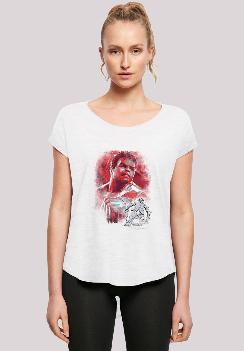 F4NT4STIC T-Shirt "Marvel Avengers Endgame Hulk Brushed", Damen,Premium Merch,Lang,Longshirt,Logo Print von F4nt4stic