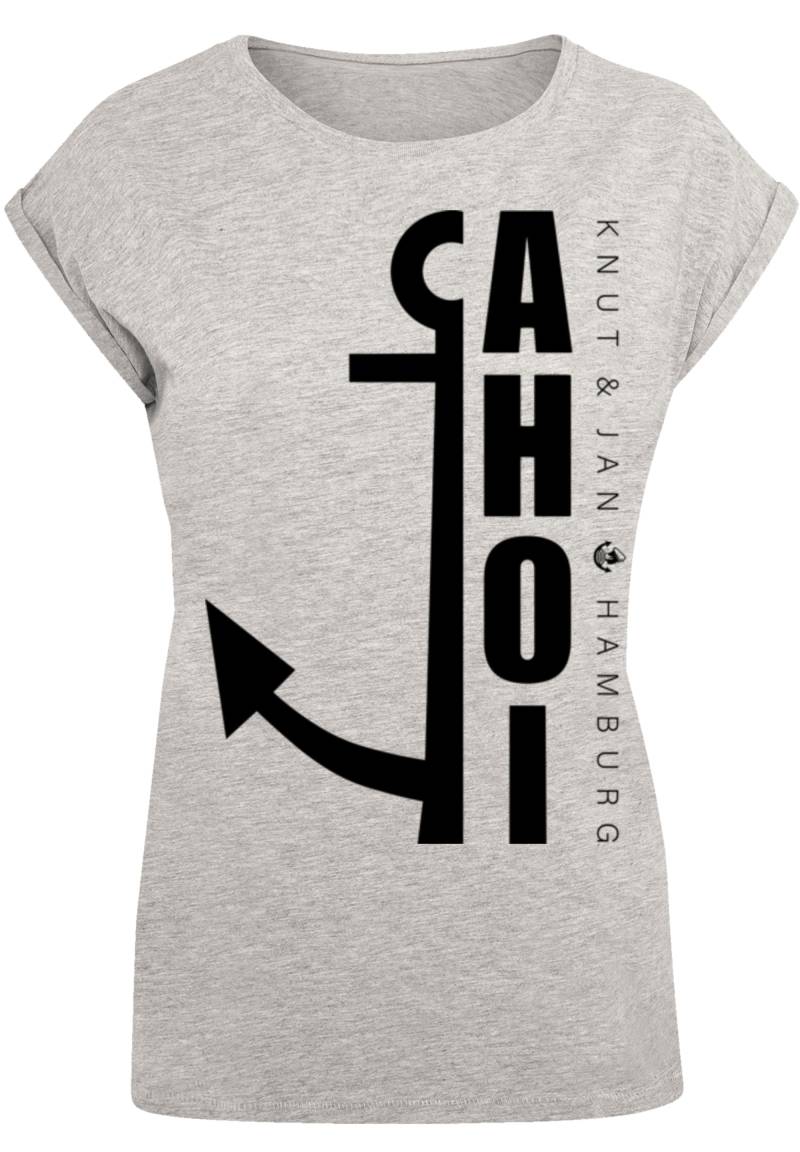 F4NT4STIC T-Shirt "PLUS SIZE Ahoi Anker Crop Knut & Jan Hamburg", Print von F4nt4stic