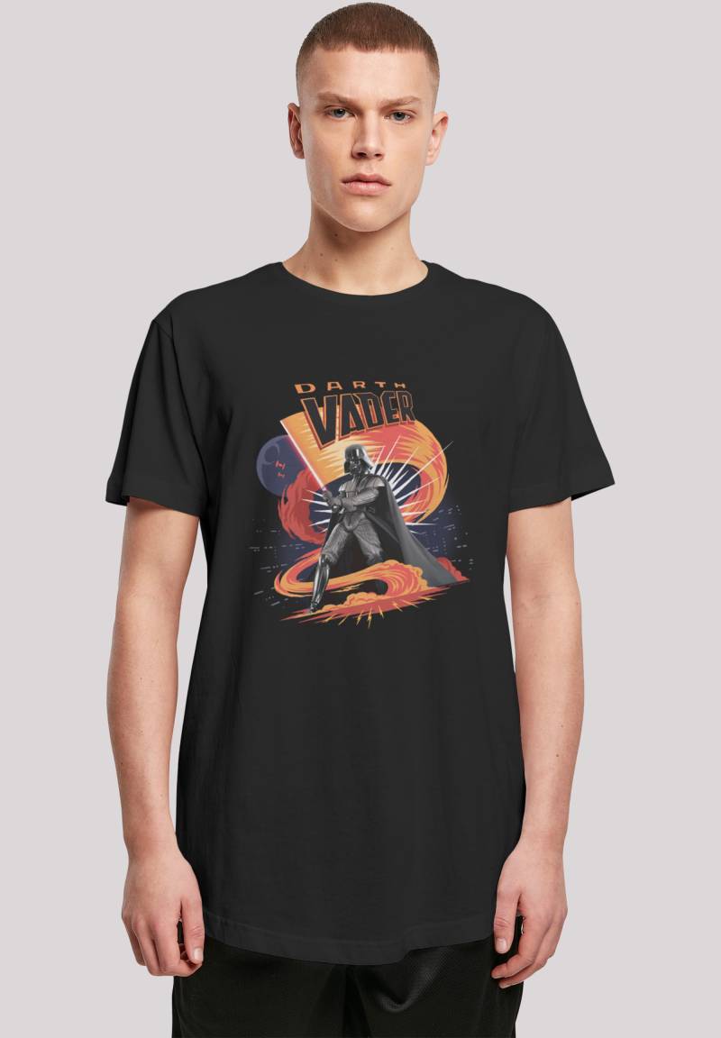 F4NT4STIC T-Shirt "Star Wars Darth Vader Swirling Fury", Herren,Premium Merch,Lang,Longshirt,Bedruckt von F4nt4stic