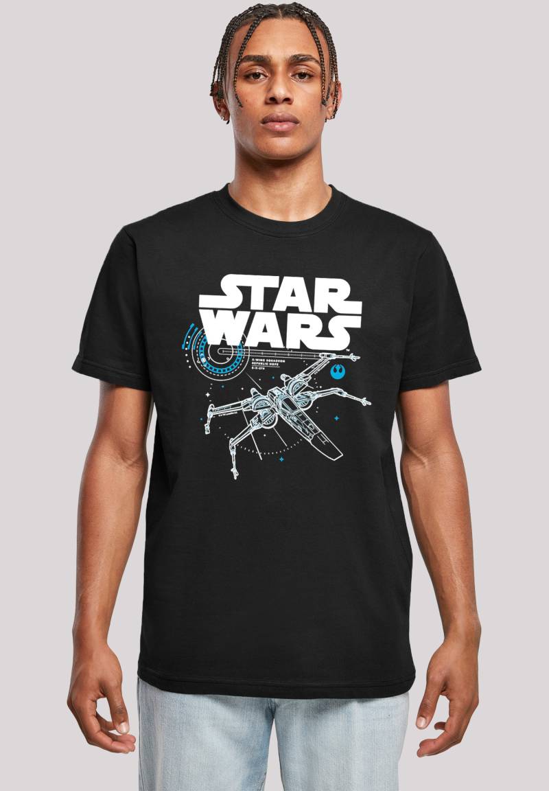 F4NT4STIC T-Shirt "Star Wars The Last Jedi X Wing" Herren,Premium Merch,Regular-Fit,Basic,Bedruckt von F4nt4stic