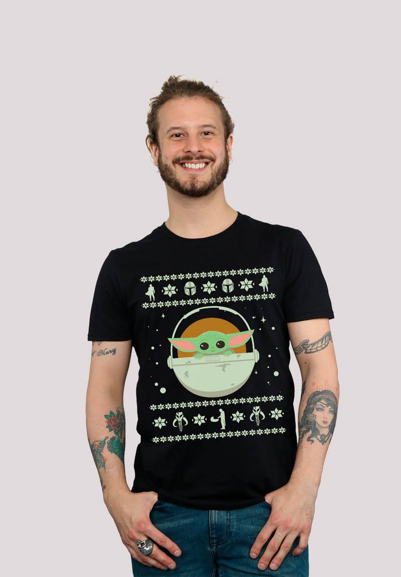 F4NT4STIC T-Shirt "Star Wars The Mandalorian Baby Yoda", Print von F4nt4stic