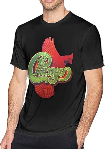 Ch-I-C-Ago Band Men's Round Neck T-Shirt Short Sleeve Top Pure Cotton Hemden(3X-Large) von F55FLENG