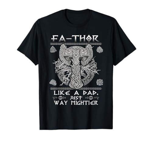 Herren Vater - Wie ein Vater, einfach viel mächtiger Vatertags-Wikinger T-Shirt Herren Vater - Wie ein Vater, einfach viel mächtiger Vatertags-Wikinger T-Shirt von FA Thor Viking Vathor Father's Day Funny