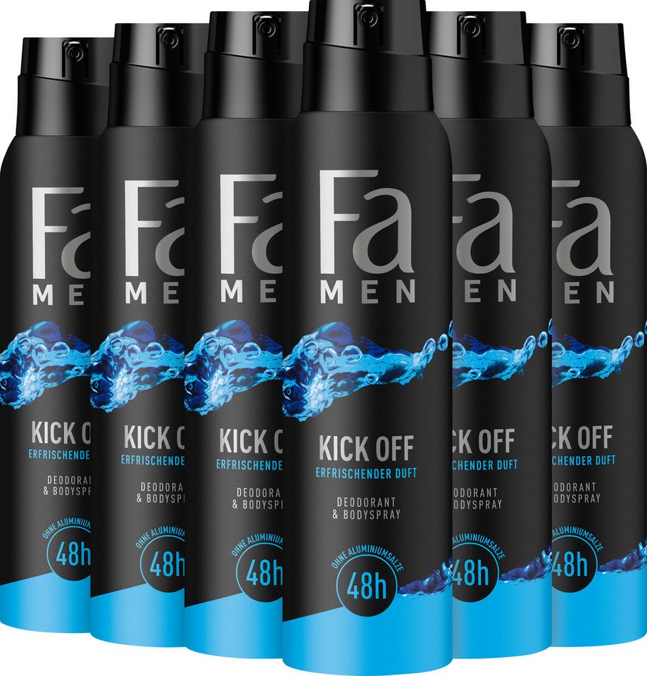 FA Deo-Spray Men Kick Off, 6x 150 ml, Vorratspack, 6-tlg. von FA