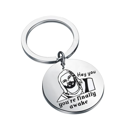 FAADBUK Skyrim Ralof inspiriertes Geschenk Skyrim Ralof Merch Hey You You're Finally Awake für Gamer, Schlüsselanhänger "Finally Awake", Small von FAADBUK